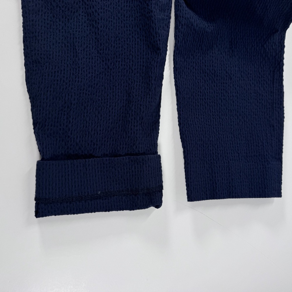 BONOBOS Seersucker Pants Mens 33x24 *Hemmed Italian Fabric Tailored Fit Blue - Picture 7 of 16